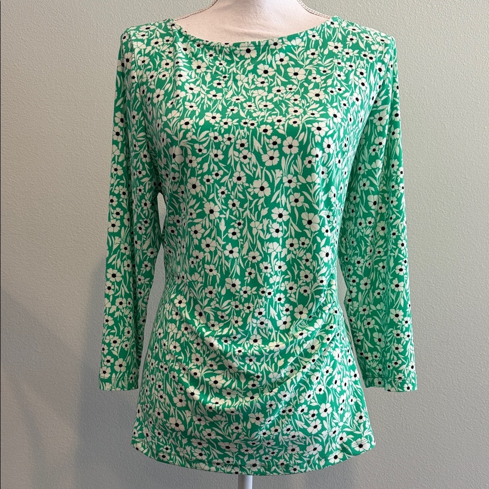 NWTS ANNE  KLEIN Floral Green Women's Top
